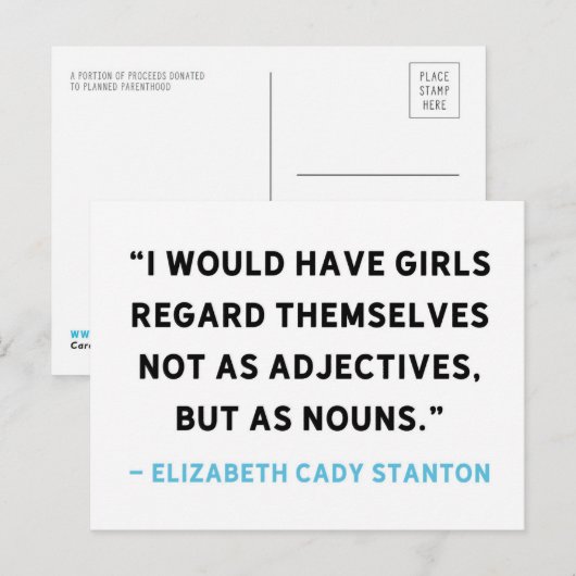 Feministische Briefkaarten (Voorkant / Achterkant)