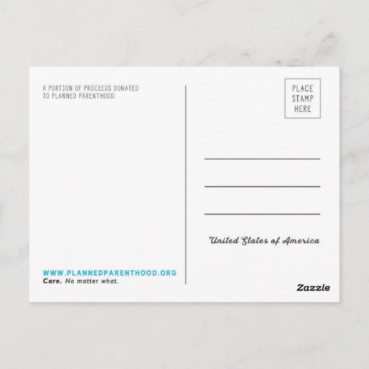 Feministische Briefkaarten (Achterkant)