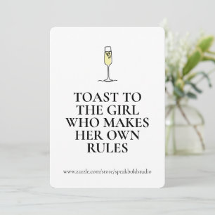 Feministische cadeaubon met sassy citaat voor zelf feestdagenkaart