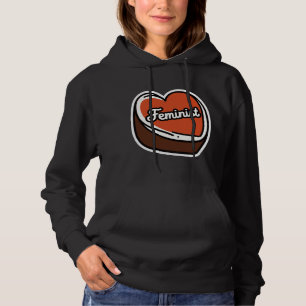 Feministische Candy Heart-trui Hoodie