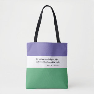 Feministische Canvas tas met Magdalen Berns Quote
