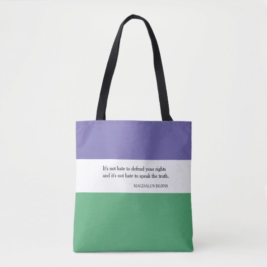 Feministische Canvas tas met Magdalen Berns Quote (Voorkant)