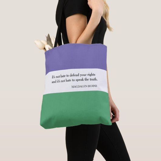 Feministische Canvas tas met Magdalen Berns Quote (Dichtbij)