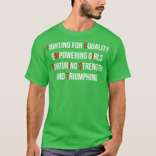 Feministische citaat I Minimalistische stijl T-shirt