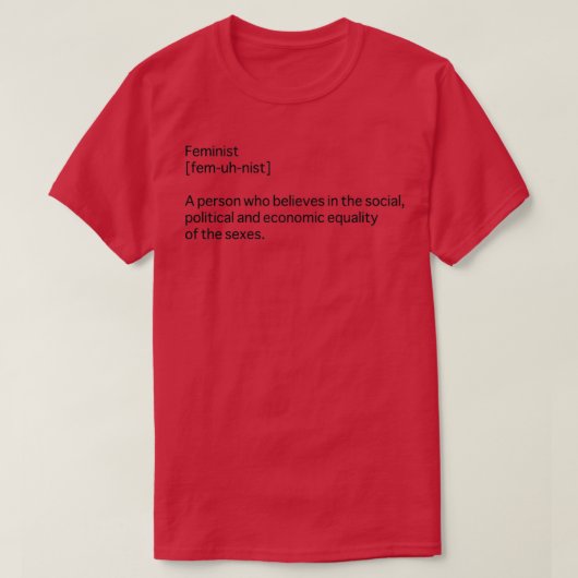 Feministische definitie t-shirt (Design voorkant)