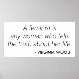 Feministische definitie van Virginia Woolf Poster
