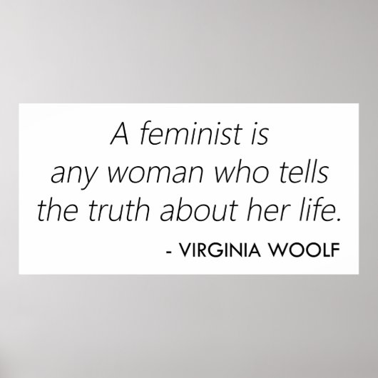 Feministische definitie van Virginia Woolf Poster (Voorkant)