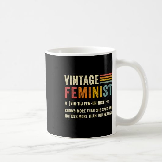 Feministische definitie weet meer dan ze retro zeg koffiemok (Rechts)