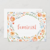 Feministische druk briefkaart (Voorkant / Achterkant)