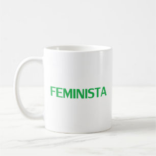 feministische feminista in Spaans groen-wit-modern Koffiemok
