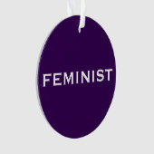 Feministische, gedurfde tekst over licht en donker ornament (voorkant)