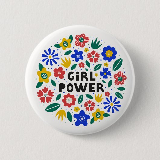 Feministische gelijkheid van vrouwen en mannen ronde button 5,7 cm (Voorkant)