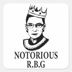 Feministische Geschenken, Ruth Bader Ginsburg, Ber Vierkante Sticker