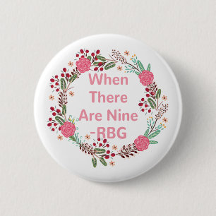Feministische Gift : Wanneer er negen zijn Ronde Button 5,7 Cm