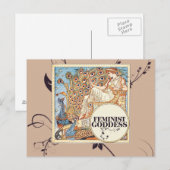 Feministische godin briefkaart (Voorkant / Achterkant)