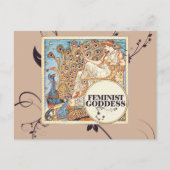 Feministische godin briefkaart (Voorkant)