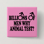 Feministische grappige badjes vierkante button 5,1 cm (Voorkant)