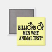 Feministische grappige dier test magneten (Voorkant / Achterkant)