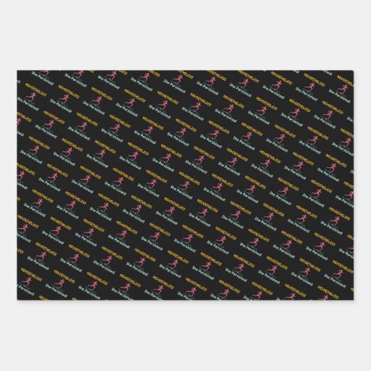 feministische hardloopster bleef echter doorzetten inpakpapier vel (Voorkant 3)