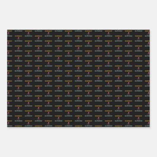 feministische hardloopster bleef echter doorzetten inpakpapier vel (Voorkant 2)