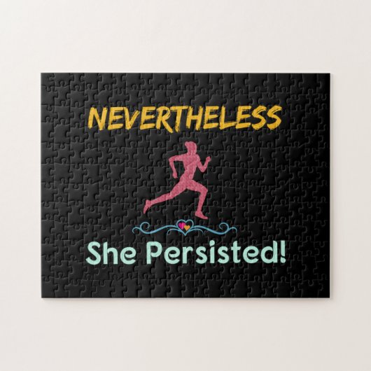 feministische hardloopster bleef echter doorzetten legpuzzel (Horizontaal)