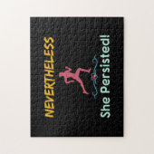 feministische hardloopster bleef echter doorzetten legpuzzel (Verticaal)