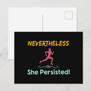 Feministische hardloper Toch bleef ze volharden Briefkaart