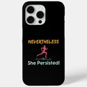 Feministische hardloper Toch bleef ze volharden iPhone 15 Pro Max Hoesje