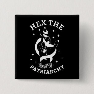 Feministische Heks - Heks Het Patriarchaat III Vierkante Button 5,1 Cm