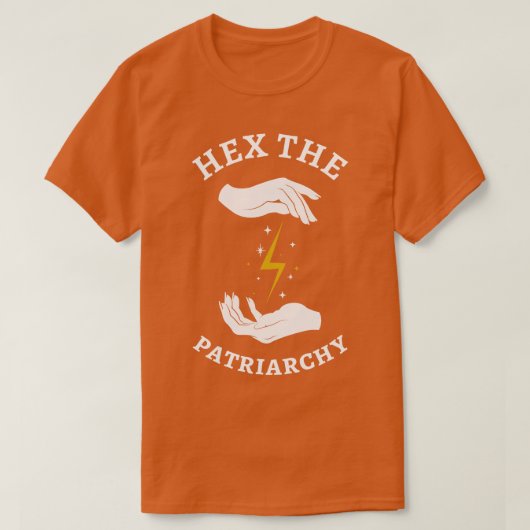 feministische heks hex het patriarchaat i t-shirt (Design voorkant)