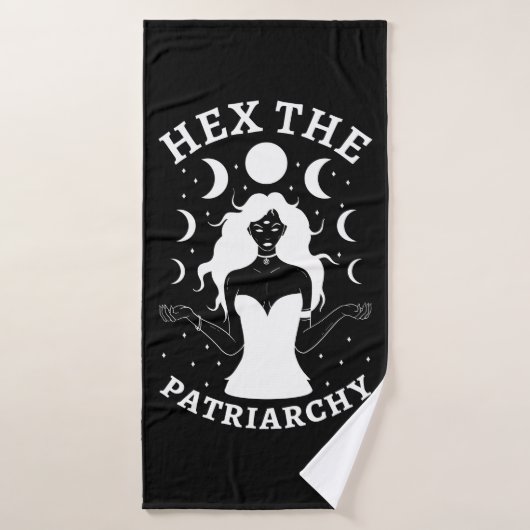 Feministische heks - Hex the Patriarchy II Bad Handdoek (Badhanddoek)