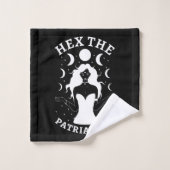 Feministische heks - Hex the Patriarchy II Bad Handdoek (Wasdoekje)