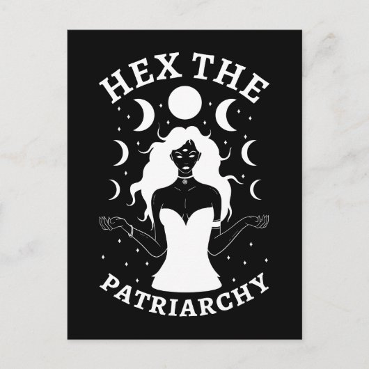 Feministische heks - Hex the Patriarchy II Briefkaart (Voorkant)