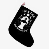 Feministische heks - Hex the Patriarchy II Grote Kerstsok (Voorkant (Hangend))