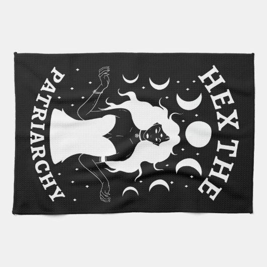 Feministische heks - Hex the Patriarchy II Theedoek (Horizontaal)