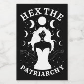 Feministische heks - Hex the Patriarchy II Voedselcontainer Etiket (Enkel label)