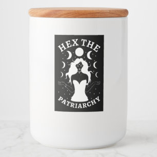 Feministische heks - Hex the Patriarchy II Voedselcontainer Etiket