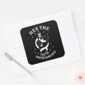 Feministische heks - Hex the Patriarchy III Vierkante Sticker (Envelop)