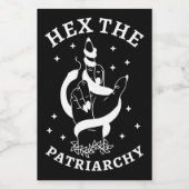 Feministische heks - Hex the Patriarchy III Voedselcontainer Etiket (Enkel label)