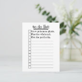 Feministische heks om lijst te doen briefkaart (Staand voorkant)