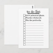 Feministische heks om lijst te doen briefkaart (Voorkant / Achterkant)