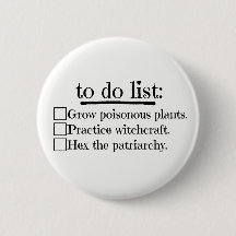Feministische heks om lijst te doen