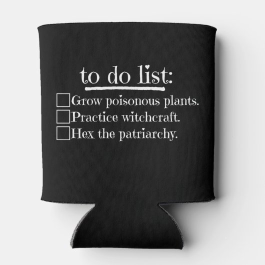 feministische heks om te doen blikjeskoeler (Achterkant)