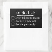 feministische heks om te doen rechthoekige sticker (Tas)