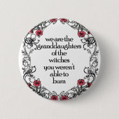Feministische heks ronde button 5,7 cm (Voorkant)