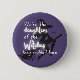 "Feministische heks" Ronde Button 5,7 Cm