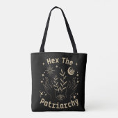 Feministische heks, verwarm de patriarchie tote bag (Achterkant)