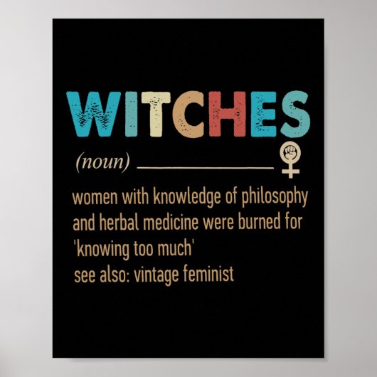 Feministische heksen definiëren vrouwen met kennis poster (Voorkant)