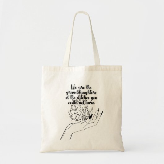 feministische hekserige Canvas tas (Voorkant)