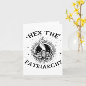 Feministische Hekserij Heks Hex De Patriarchie Hek Kaart (Gele Bloem)